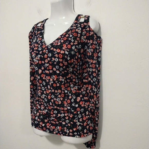 Michael Kors - Floral Cold Shoulder Blouse - Picture 9 of 16